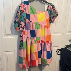 SHEIN Multicolor Patchwork Mini Dress